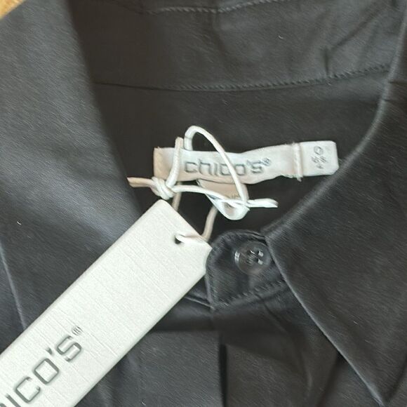 Chico’s Poplin and embellished long sleeve top - Picture 10 of 14